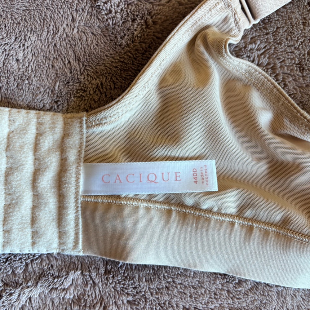 Cacique Comfort Bra 44DD Beige underWire NWT - Picture 3 of 5